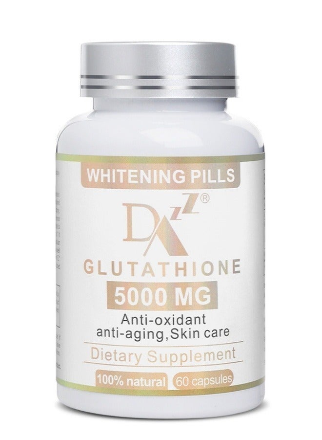 DAZZEL Glutathione Whitening Pills 60 Capsules 5000 Mg Effective Skin Lightening Supplement Dark Spots Melasma And Acne Scar Remover - Image 1
