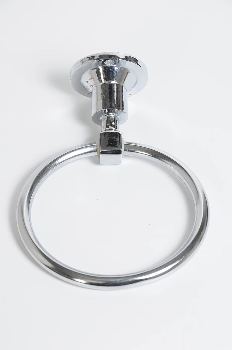 Stainless Steel Bathroom Towel Napkin Ring Rod Chrome Finished Towel Ring Round 6 inch  - Image 4