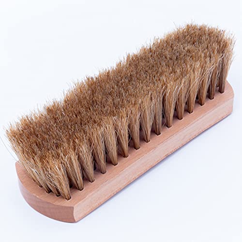 Helios 6.5 Inch 100% Horse Hair Shoe Brush - Big Size | Horse Hair Brush for Genuine Leather Shoes | for Leather Shoes | Cleaning, Polishing, Shining | Horse Hair | Long Bristles, Wooden Handle - Image 2