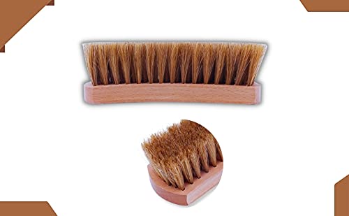 Helios 6.5 Inch 100% Horse Hair Shoe Brush - Big Size | Horse Hair Brush for Genuine Leather Shoes | for Leather Shoes | Cleaning, Polishing, Shining | Horse Hair | Long Bristles, Wooden Handle - Image 4