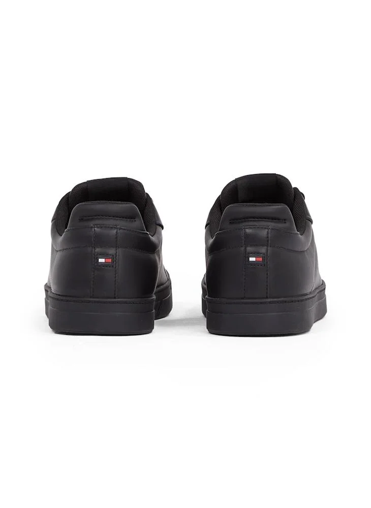 تومي هيلفيغر Icon Court Low Top Leather Sneakers