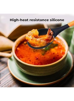 High Quality Silicone Spoon With Wooden Handle Serving Silicone Non Stick Spatula Soup Spoon Easy To Use And Clean - pzsku/Z0C735BA203234710A241Z/45/_/1718350047/e1e53ceb-e1d9-4dd7-9c3d-b26a6e40c7d4