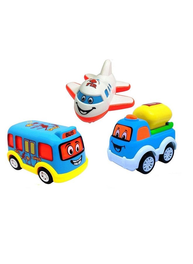 Prime Deals Prime Deals Unbreakable Pull Back Vehicles| Push And Go Crawling Toy For Kids & Children, Power Friction Cars For 3+ Years Old Boys|Girls (Pack Of 3) - Multicolor  - Image 1
