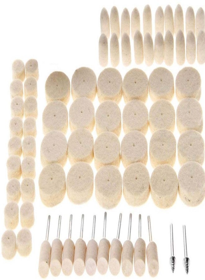 DIY Crafts 35 Pcs Kit, Only 4 Type Felt Pad Cone 1xMandrel, Felt Polishing Pad & Wheel Point & Pieces Mandrel Kit Accessory Set for Dremel(35 Pcs Kit, Only 4 Type Felt Pad Cone 1xMandrel) - Image 1