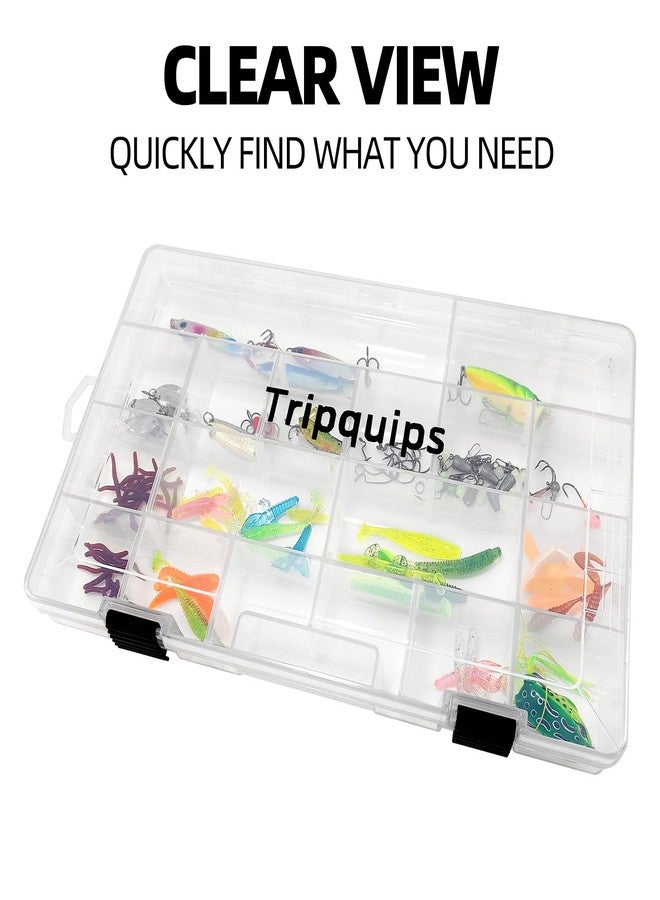 صناديق تخزين أدوات الصيد Tripquips 3600، صندوق تخزين بلاستيكي منظم مع فواصل قابلة للإزالة - صناديق أدوات الصيد - تخزين أدوات الصيد - صناديق أدوات الصيد 3700 - منظم صندوق من عبوتين/4 عبوات - 3600 4 عبوات - Image 4