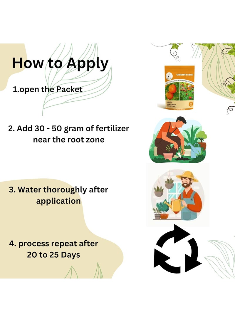 Gardener Bhabi Gardener Bhabi Organic Vermicompost For Plants 500gm  - Image 2