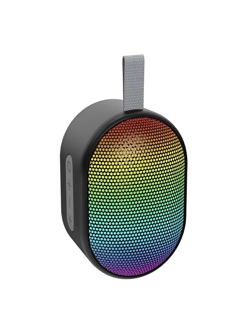 A31A0 Portable Bluetooth Speaker - Powerful 6W Sound, 10 Hours - Multiple Lighting Effects - Lightweight Design with Carrying Strap - Image 3