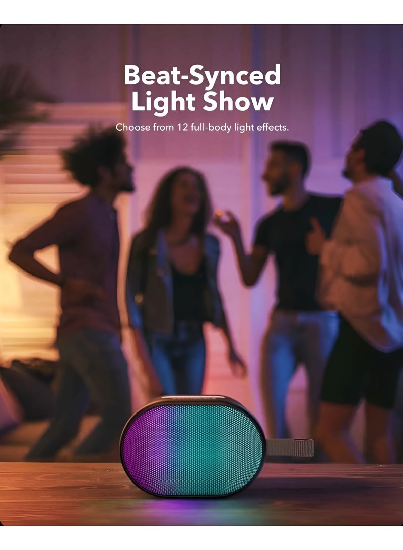 A31A0 Portable Bluetooth Speaker - Powerful 6W Sound, 10 Hours - Multiple Lighting Effects - Lightweight Design with Carrying Strap - Image 5