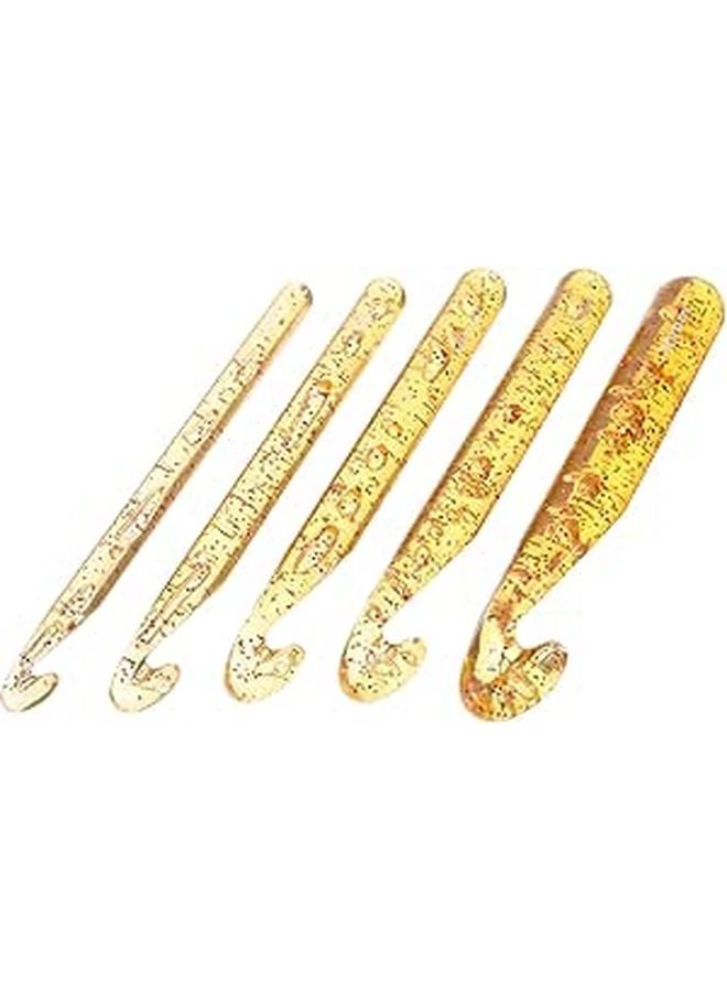 Ergonomic Crochet Hooks Set 5pcs Lightweight Aluminum Knitting Tools Comfortable Grip - Image 1
