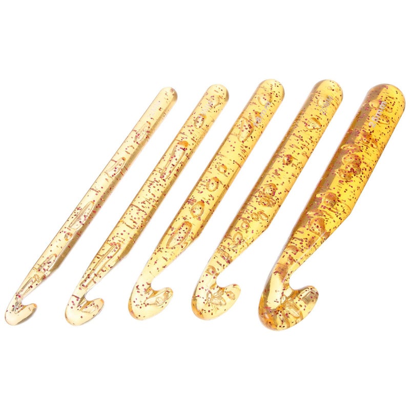 Ergonomic Crochet Hooks Set 5pcs Lightweight Aluminum Knitting Tools Comfortable Grip - Image 2