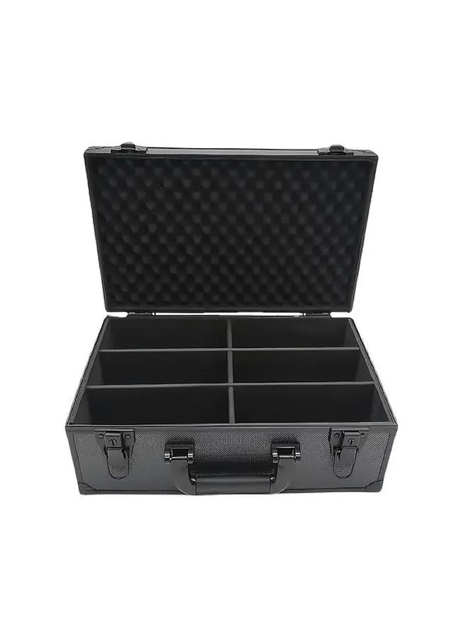 1 قطعة صندوق تخزين بطاقات من سبائك الألومنيوم الأسود، سعة كبيرة، هدية لهالوين وعيد الميلاد - Image 1