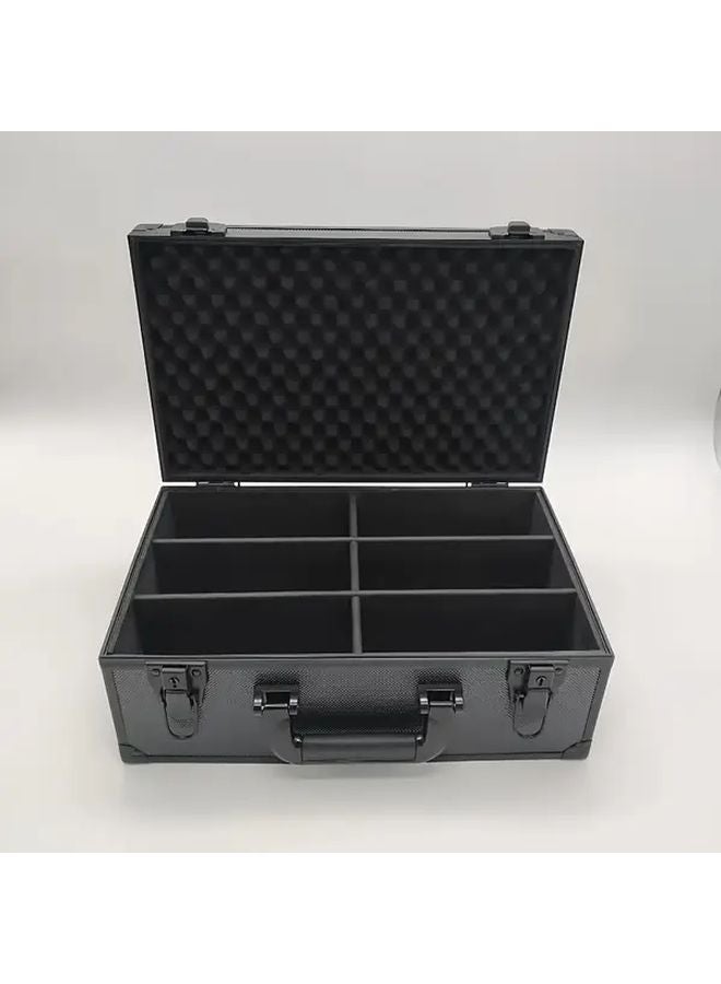 1 قطعة صندوق تخزين بطاقات من سبائك الألومنيوم الأسود، سعة كبيرة، هدية لهالوين وعيد الميلاد - Image 3