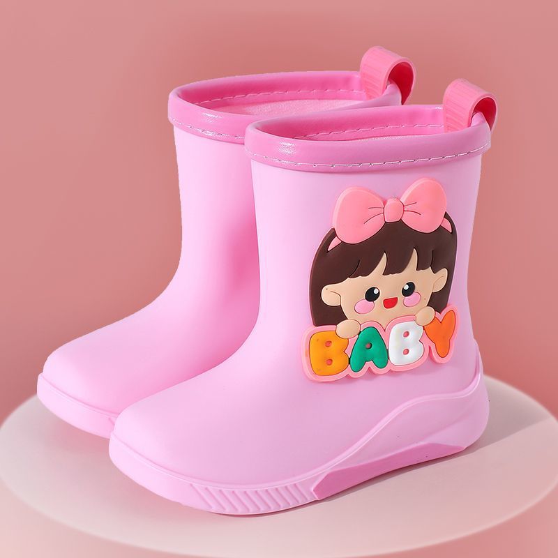 Children'S Rain Boots, Universal Children'S Raincoat, Non-Slip Rain Boots, Water Shoes, Baby Men And Women, Cute Cartoon Warm - Image 1