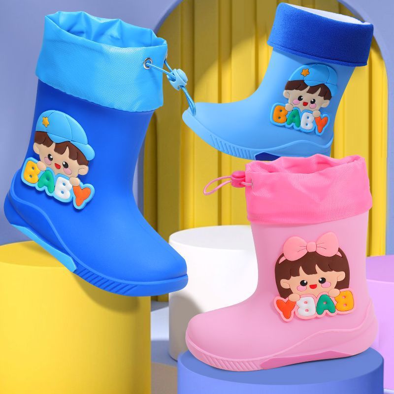 Children'S Rain Boots, Universal Children'S Raincoat, Non-Slip Rain Boots, Water Shoes, Baby Men And Women, Cute Cartoon Warm - Image 2