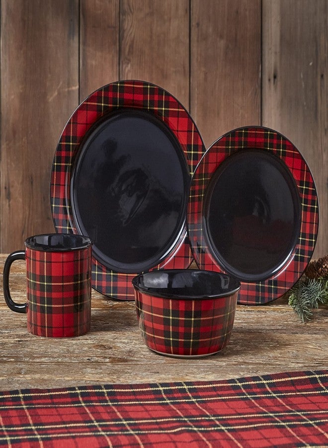 Park Designs Black Sportsman Plaid Dinner Plate Set of 4 - Image 2