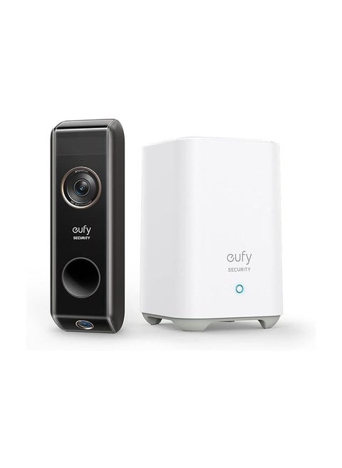 Security Video Doorbell Dual Camera (Battery-Powered) with Homebase, Dual Motion Detection, Package Detection, 2K HD, No Monthly Fee, 16GB Local Storage