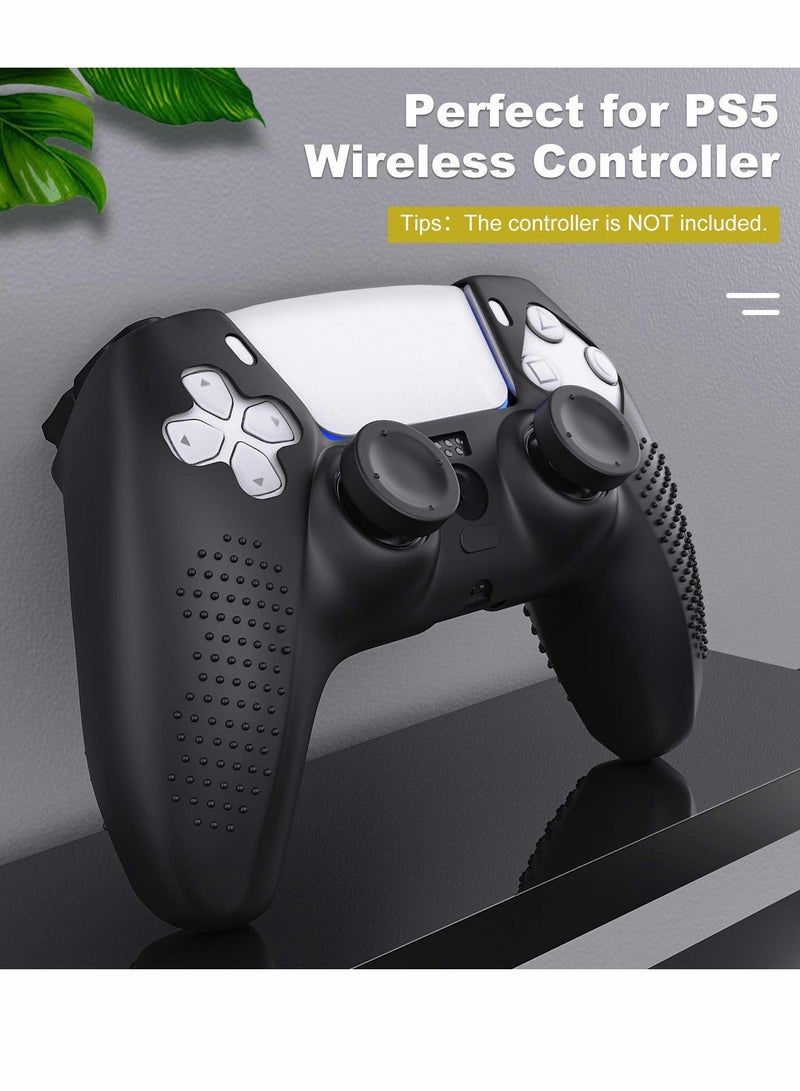 PS5 Controller Skin Case, Anti,Slip Silicone Cover with 8 Thumb Grip Caps for Enhanced Gaming - Image 2
