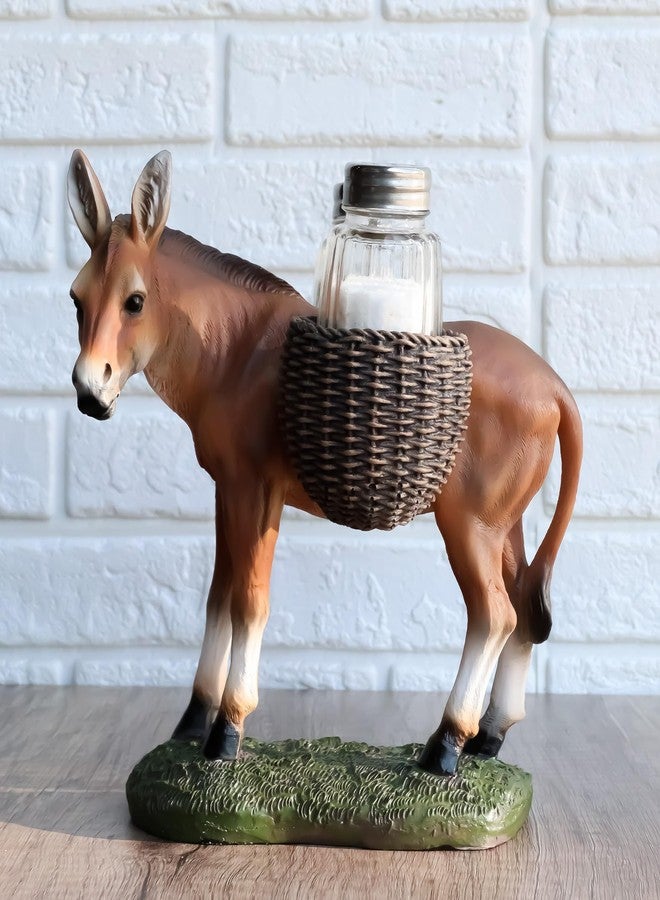 إيبروس جيفت تمثال حمار ريفي من إيبروس يحمل أكياس توابل، حامل علب الملح والفلفل، قطعة ديكور مميزة للمطبخ، لمحبي الحيوانات والمزارعين. - Image 5