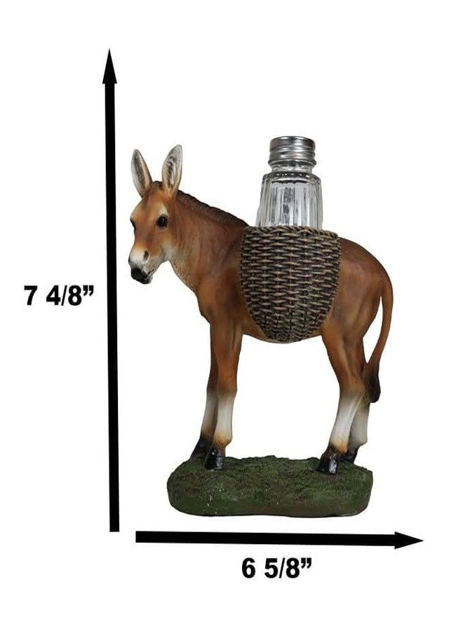 إيبروس جيفت تمثال حمار ريفي من إيبروس يحمل أكياس توابل، حامل علب الملح والفلفل، قطعة ديكور مميزة للمطبخ، لمحبي الحيوانات والمزارعين. - Image 2