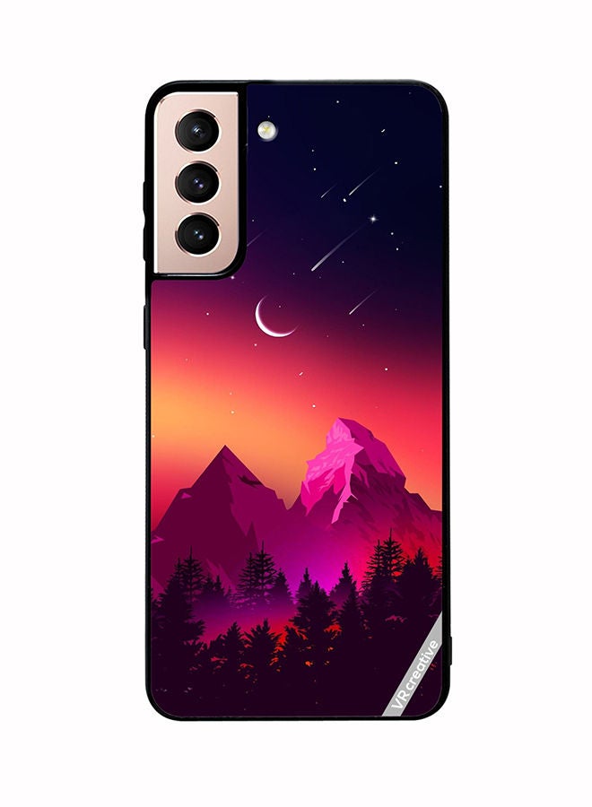 VR CREATIVE Protective Case Cover For Samsung Galaxy S21 Plus 5G Moon Night Design Multicolour - Image 1