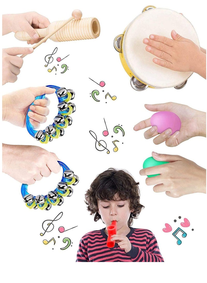 Excefore Musical Instruments Toddler Toys - Professional Preschool Music Education Toys Percussion Instruments Set Music Early Learning Toys Gifts for Boys and Girls with Storage Toddler Backpack - Image 4