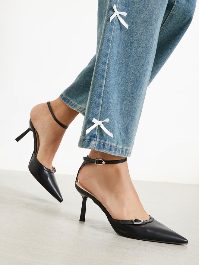Raid Bexlie Ankle Strap Pointed Toe Shoes - Image 1
