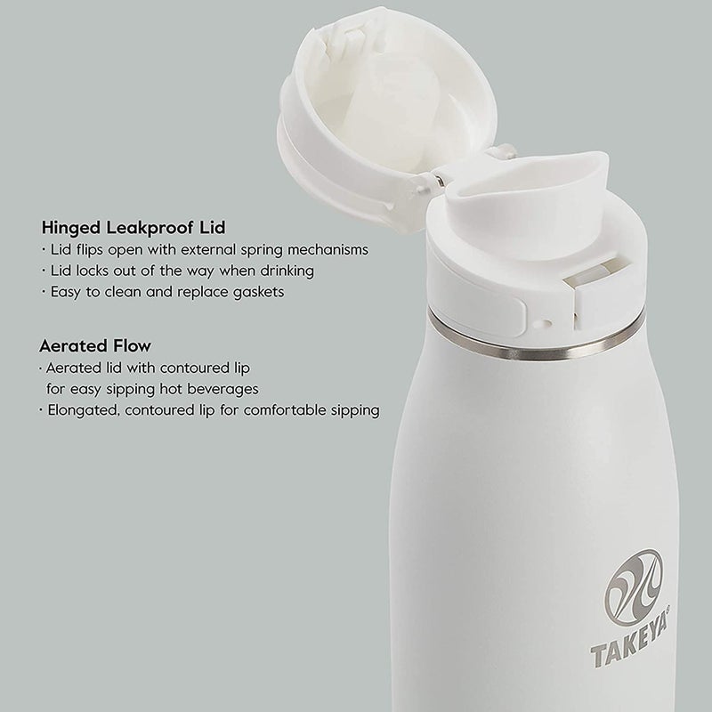 Takeya 25 oz Traveler Stainless Steel Insulated Travel Coffee Mug with Locking Leak Proof Lid, Premium Quality, BPA Free, Aqua - Image 3