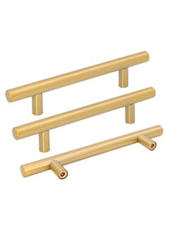 30 Pack Kitchen Cabinet Handles, 200mm Golden Brass Brushed Kitchen Door Handles, 128mm Hole Center T Bar Drawer Cupboard Handles with Screws, Kitchen Drawer Pulls- Bathroom Bedroom Wardrobe - pzsku/Z0C740865EBB5B88F7E50Z/45/_/1704981492/374220d5-ae02-4f70-b328-b0b384596f0c