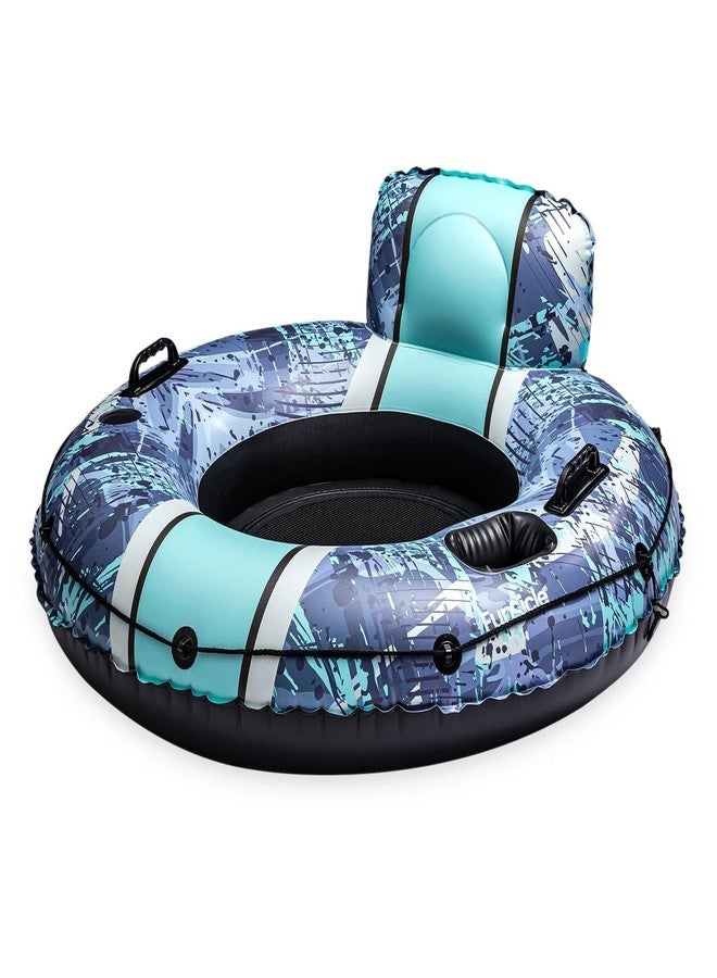 Funsicle 4ft Sierra Blue Lounge, Inflatable River Tube Float, Lagoon Blue, Adults, Unisex - Image 2