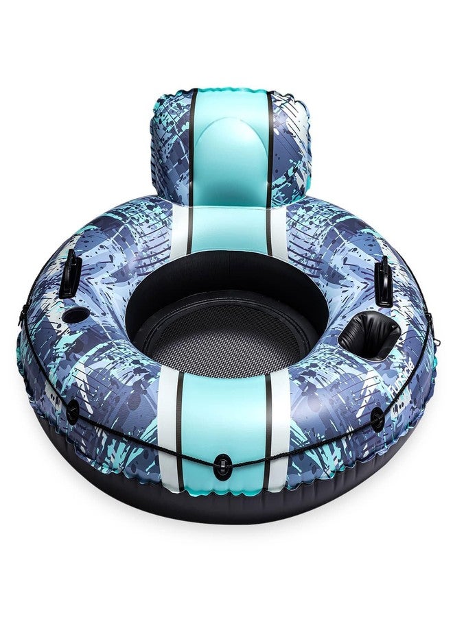 Funsicle 4ft Sierra Blue Lounge, Inflatable River Tube Float, Lagoon Blue, Adults, Unisex - Image 3