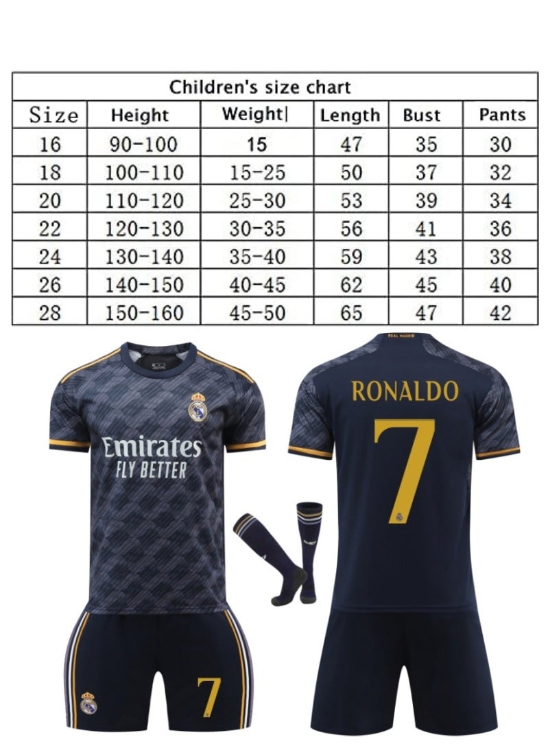 Children's football jersey youth real madrid cr7 football sportswear suit  - Image 2