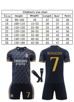 Generic Children's football jersey youth real madrid cr7 football sportswear suit  - Image 2