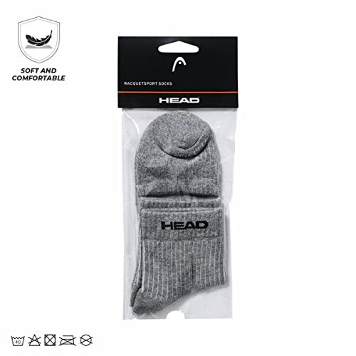 HEAD HSK-75 Cotton Ankle Socks For Mens, Size - Mens, Colour - Grey - Image 4