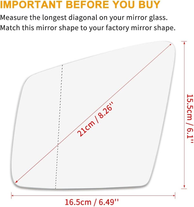 Wivplex Heated Side Mirror Glass for Mercedes-Benz GL350 - Image 2