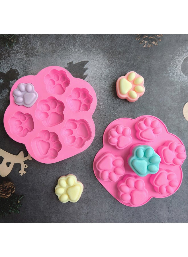 7 Cat Claw 230 Candy Chocolate Silicone Mold Baking Biscuit Cake Decoration Mold Ice Pudding Mold-Color:Rice Powder - Image 5