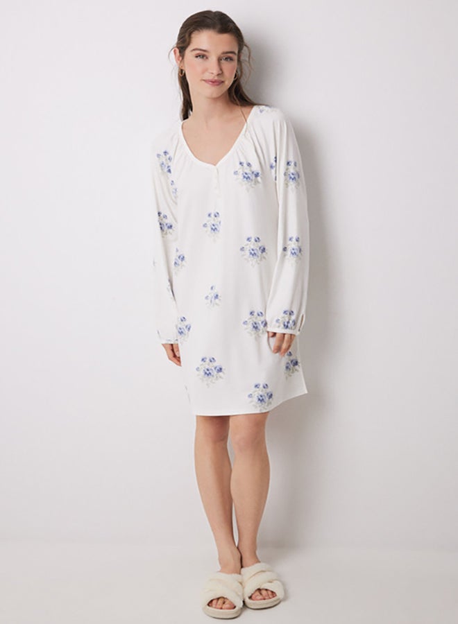 women'secret Long Nightgown In Soft Jersey-Knit Fabric  - Image 5