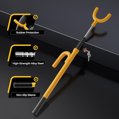 SURDOCA Upgraded Car Steering Wheel Lock Anti-Theft Device, Steering Wheel Locks for Car SUV, Easy Installation, Rubber Protection, Extendable Universal Security Device - Image 5