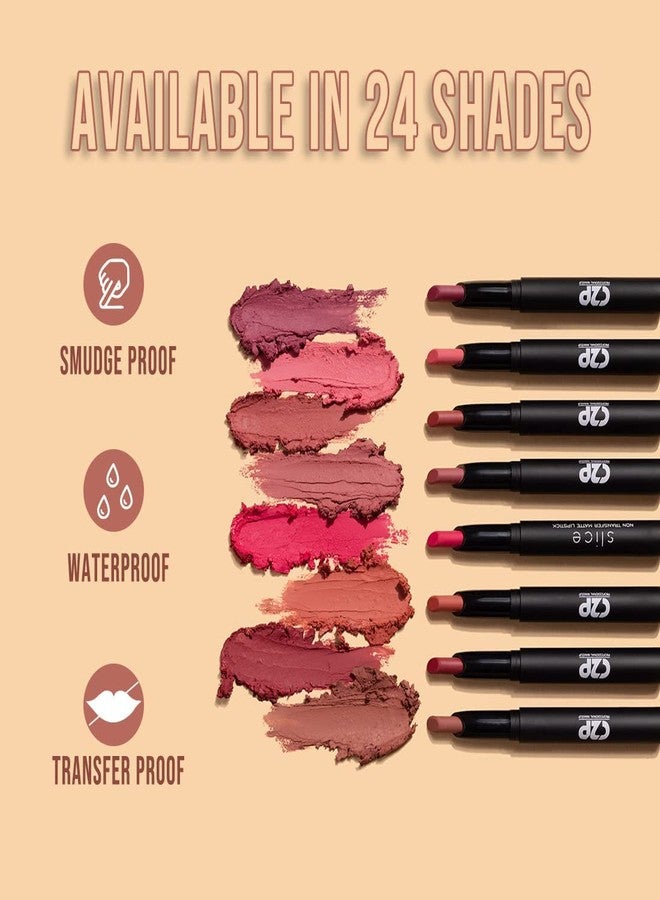 C2P PROFESSIONAL MAKEUP C2P Pro Slice Lipsticks for Women | Transfer Proof Long Lasting Lipstick Waterproof | Lasts upto 8hrs | Enriched With Shea Butter & Vitamin-E | 1.7 gm - RED KISS 104 - Image 5