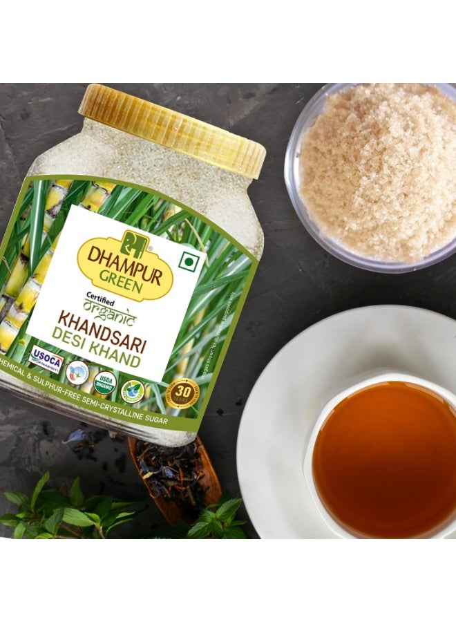 DHAMPURGREEN Organic Desi Khand Khandsari Sugar, 800g| Organic Unrefined Raw Cane Sugar | No Chemicals Preservatives | Sulphurless - Image 5