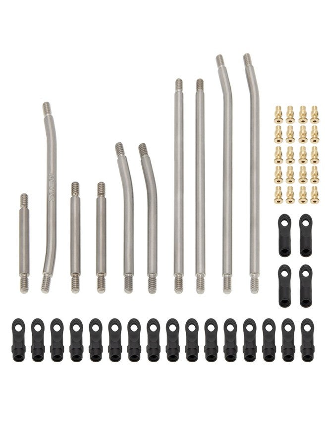 MEUS RACING SCX24 Links Titanium High Clearance Chassis Links & Steering Links Set for Axial SCX24 Gladiator AXI00005 1/24 RC Crawler(Titanium Alloy) - Image 4