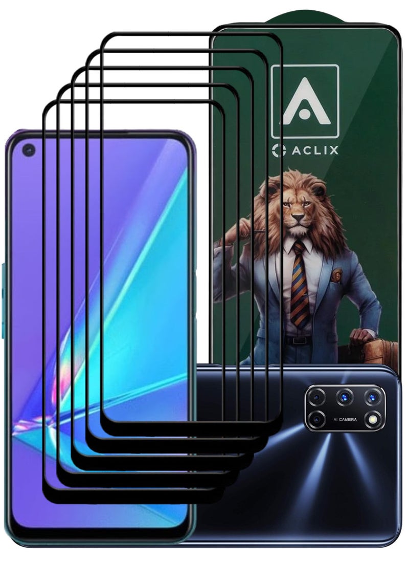 ACLIX 5 Pieces Antistatic ESD Dustproof Premium Quality High Definition Tempered Glass Screen Protector Designed For Oppo A92 - Image 1