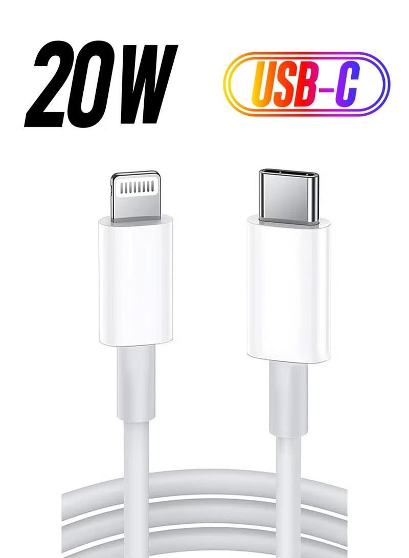 TIGER iPhone Charger Cable 2M [MFi Certified] USB-C to Lightning Cable – Fast Charging Power Delivery (PD) 20W iPhone Cable for iPhone 14/14 Pro/14 Plus/14 Pro Max, iPhone 13/12/11/XR/XS Max/X, iPad Pro, iPhone 8 and Later - Image 1