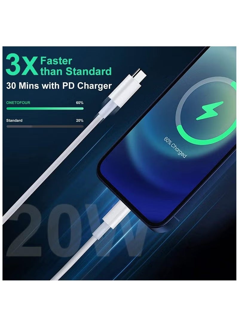 TIGER iPhone Charger Cable 2M [MFi Certified] USB-C to Lightning Cable – Fast Charging Power Delivery (PD) 20W iPhone Cable for iPhone 14/14 Pro/14 Plus/14 Pro Max, iPhone 13/12/11/XR/XS Max/X, iPad Pro, iPhone 8 and Later - Image 2