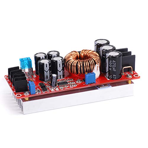 amiciSmart 1200W DC to DC Converter, 20A Step-Up Boost Converter 8~60V to 12~80V Adjustable Power Supply - Image 2
