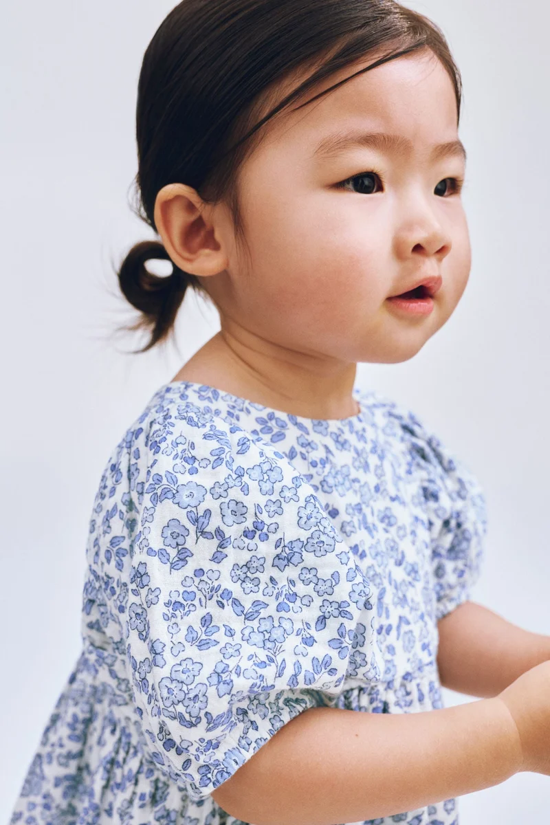 اتش اند ام فستان قطن سيرسوكر