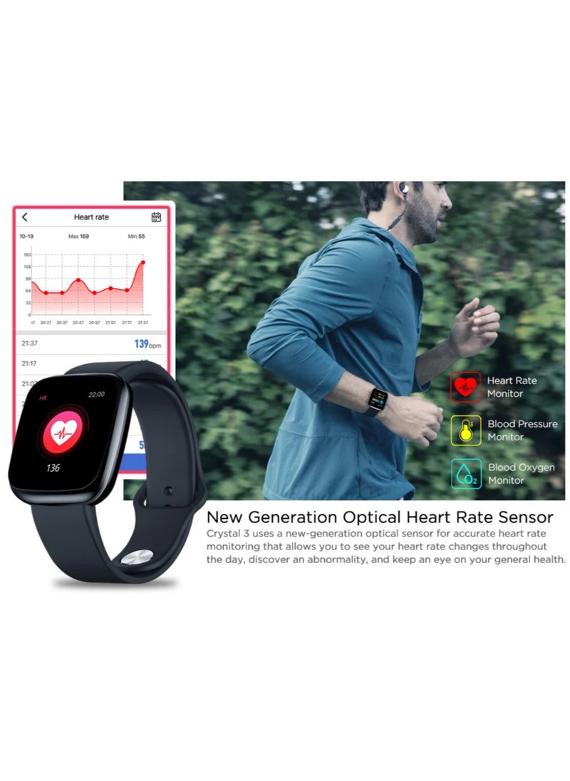 Zeblaze - Newest Zeblaze Crystal 3 Smartwatch Heart Rate Multi Sports Modes Waterproof Better Battery Life GPS Watch For Android/IOS - Image 1