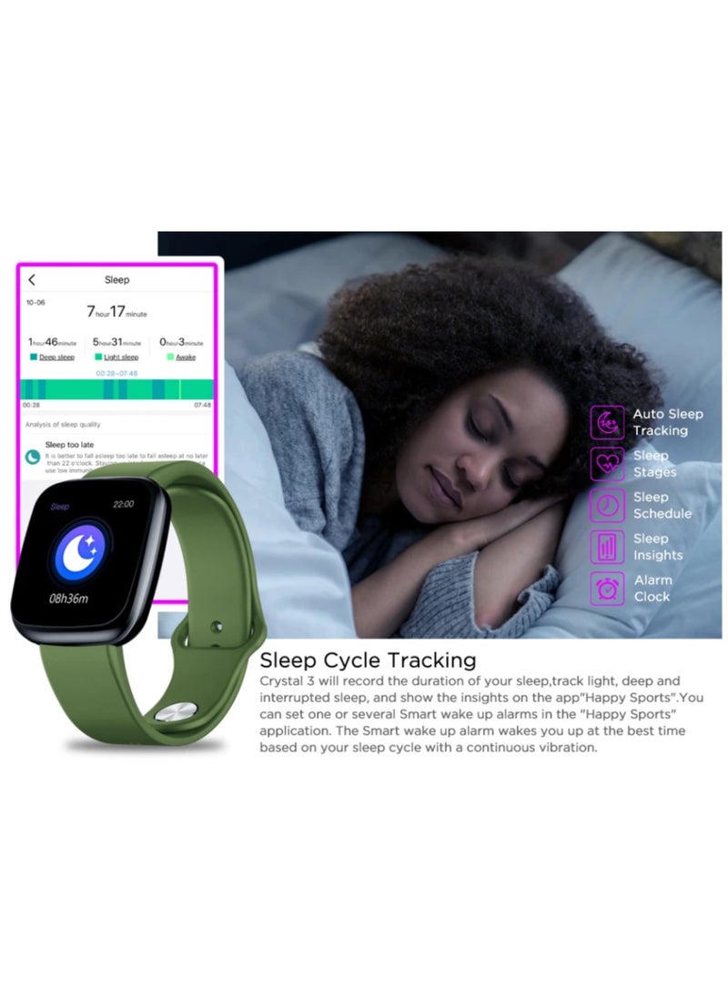 Zeblaze - Newest Zeblaze Crystal 3 Smartwatch Heart Rate Multi Sports Modes Waterproof Better Battery Life GPS Watch For Android/IOS - Image 1