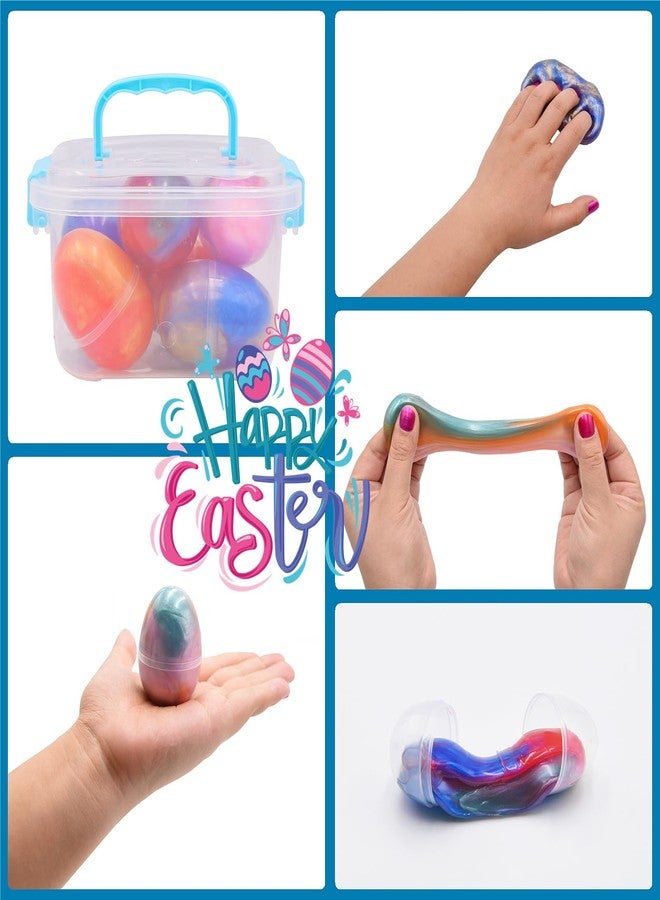 Howzcci 6 Pack Slime Eggs Toys Easter Eggs Toys for Kids Boys Girls Easter Basket Stuffers Essentials Egg Fillers Party Favors Gifts - Image 4