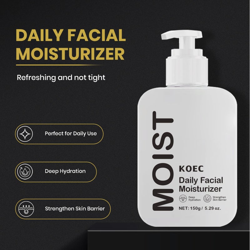 Koec Men'S Facial Skin Care Set Cleansing Facial Cleanser Moisturizing Cream Two-Piece Set 150G - Image 4