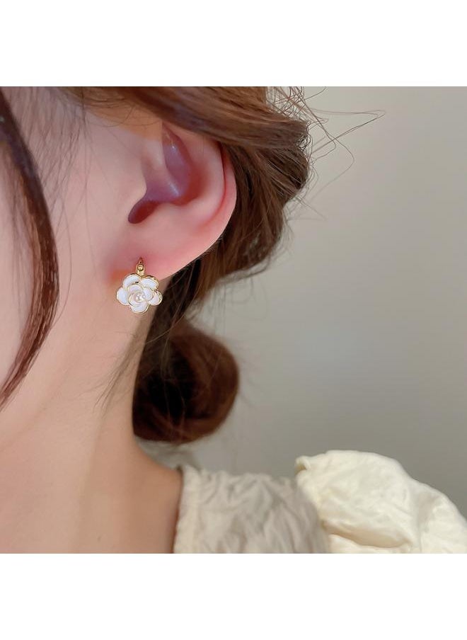 Generic - Silver Needle Two-piece Drop Oil Butterfly Earrings Fashionable Temperament Design Ear Studs Personalized Simple Earrings For Women - Image 1